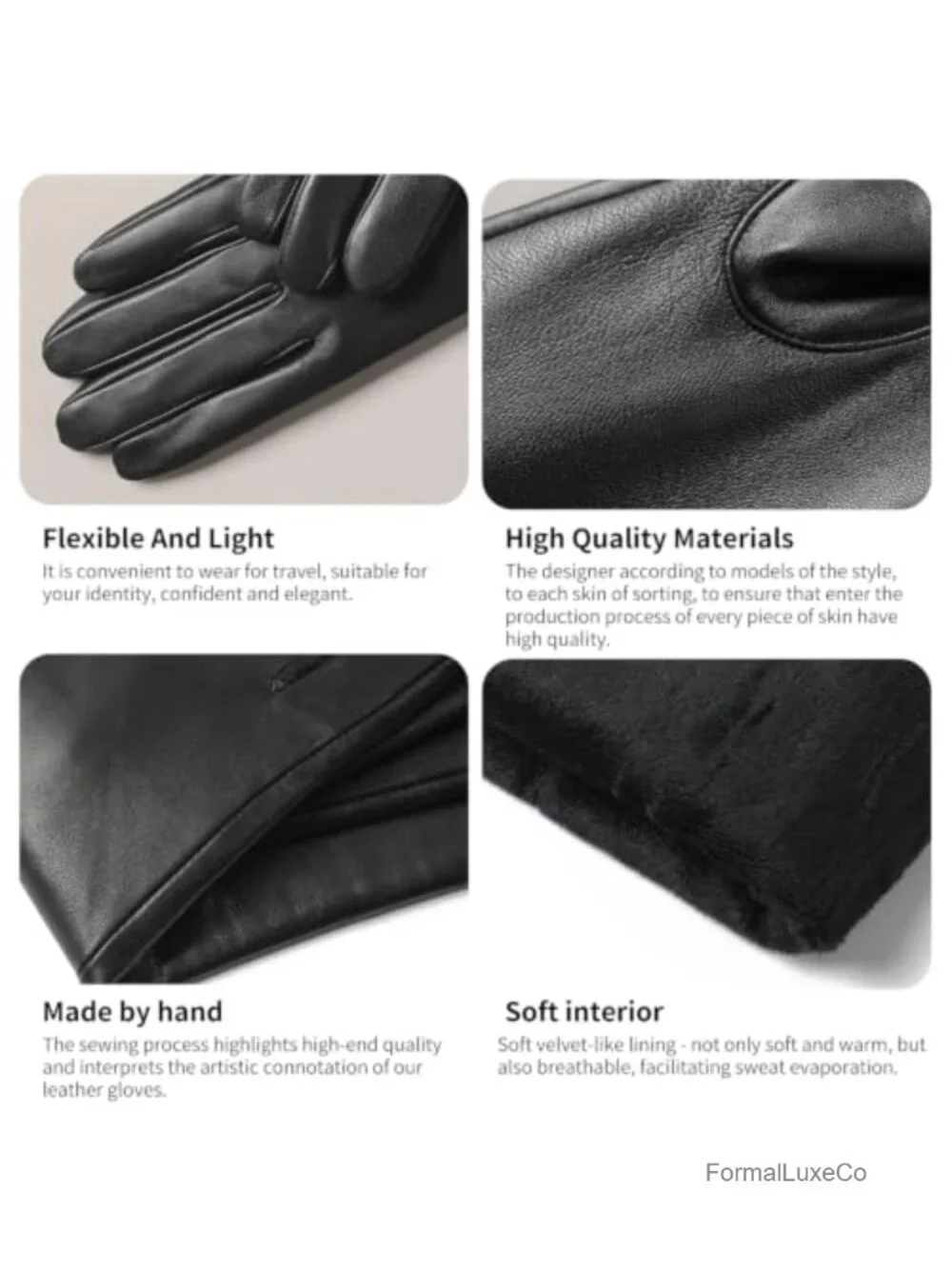 Faux Leather Opera Gloves for Prom Party Cosplay Wedding